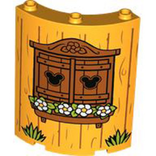 Wall Element 4x4x6 Round Number 3 Flame Yellowish Orange Wall Element 4x4x6 Round Number 3 Flame Yellowish Orange