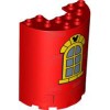 Wall Element Round 3x6x6 Number 3 Bright Red