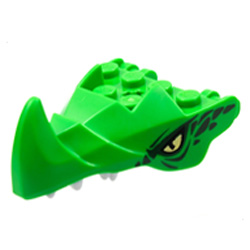 Creature Head Number 81 Bright Green