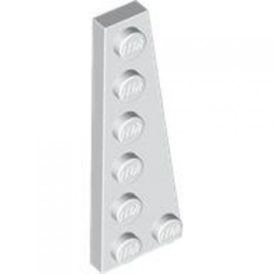 Right Plate 2x6 Degree 9 White