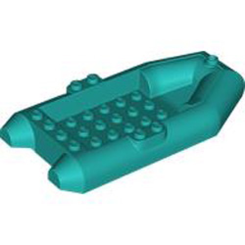 Rubber Boat 6x12x2 Bright Bluish Green