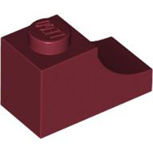 Brick 1x2 Outside Half Arch Number 1 Dark Red