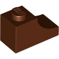 Brick 1x2 Outside Half Arch Number 1 Reddish Brown