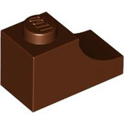 Brick 1x2 Outside Half Arch Number 1 Reddish Brown