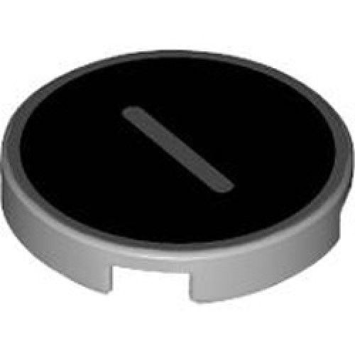 Flat Tile 2x2 Round Number 1197 Medium Stone Grey