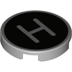 Flat Tile 2x2 Round Number 1205 Medium Stone Grey