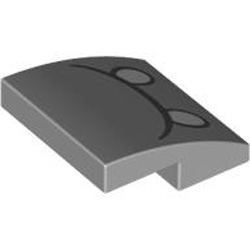 Plate with Bow 2x2x2/3 Number 52 Medium Stone Grey