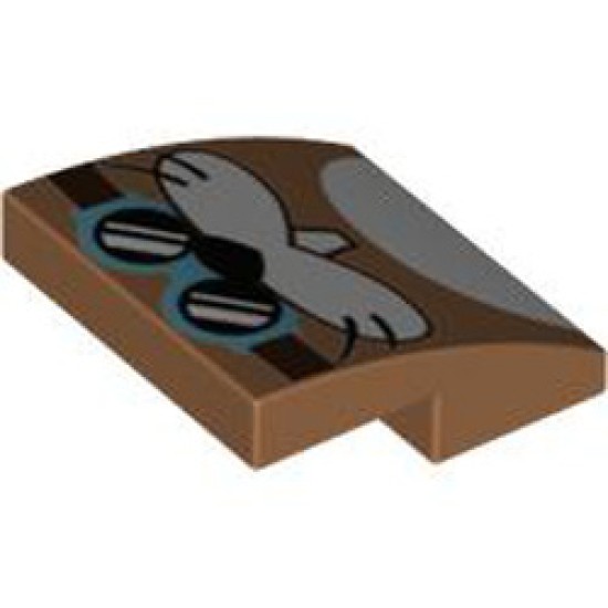 Plate with Bow 2x2x2/3 Number 53 Medium Nougat