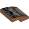 Plate with Bow 2x2x2/3 Number 53 Medium Nougat