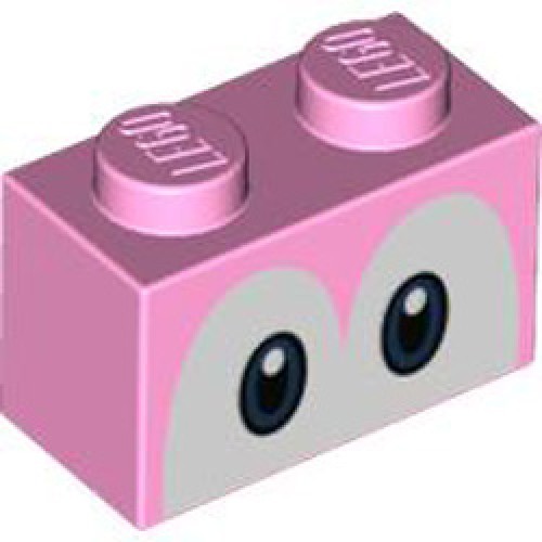 Brick 1x2 Number 74 Light Purple