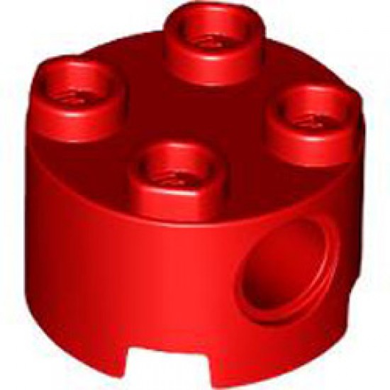 Brick 2x2 Round with Hole Diameter 4.85 Bright Red