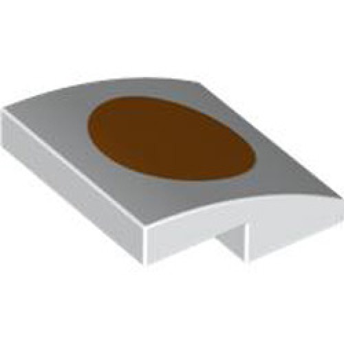 Plate with Bow 2x2x2/3 Number 51 White