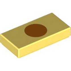 Flat Tile 1x2 Number 338 Cool Yellow