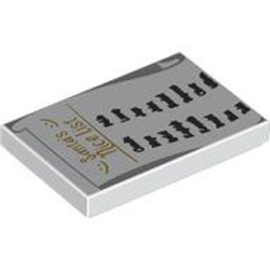 Flat Tile 2x3 Number 55 White