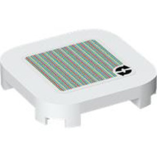 Tile 4x4x2/3 with Sticker Number 146 White