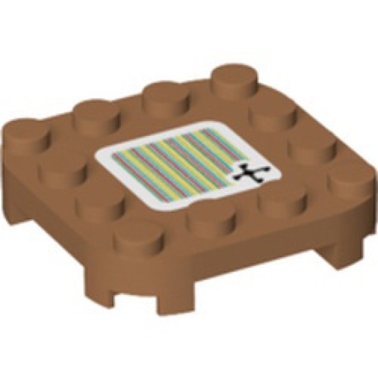 Plate 4x4x2/3 with Sticker 125 Medium Nougat Plate 4x4x2/3 with Sticker 125 Medium Nougat