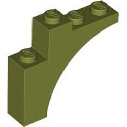 Brick with Bow 1x4x3 Olive Green