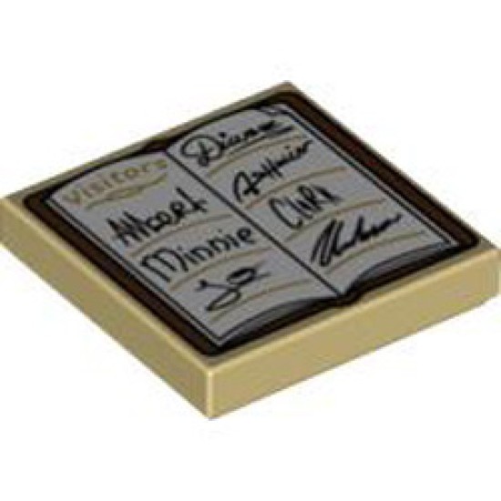 Flat Tile 2x2 Number 582 Brick Yellow