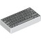 Flat Tile 1x2 Keyboard White