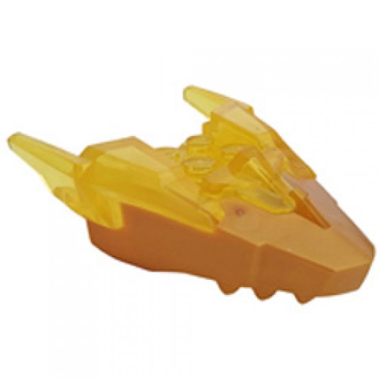 Dragon Head Upper Jaw with Horns Transparent Yellow