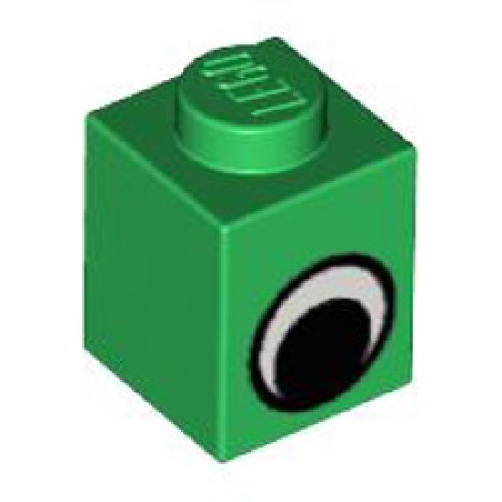 Brick 1x1 Eye Dark Green