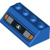Roof Tile 2x4/45 Degree Car Front Bright Blue