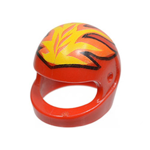 Mini Crash Helmet 2 Flame Bright Red