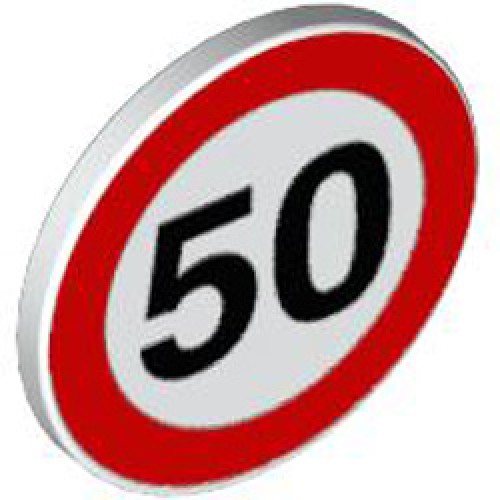 Round Sign 50 White