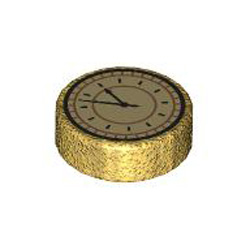 Flat Tile 1x1 Round Number 185 Warm Gold