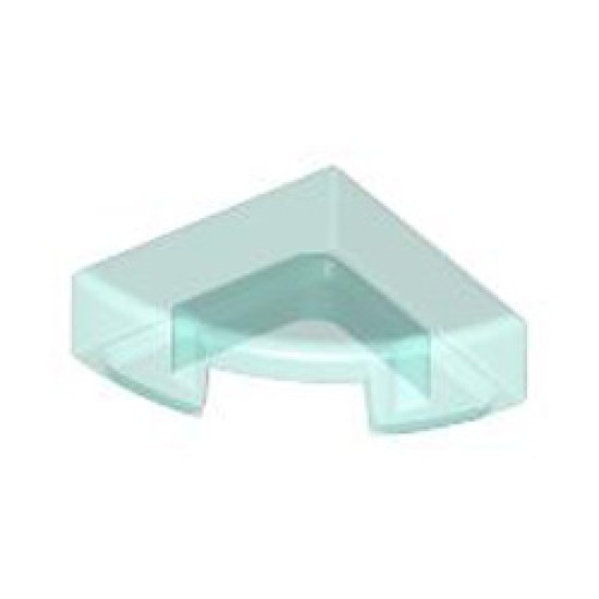 1/4 Circle Tile 1x1 Transparent Light Blue