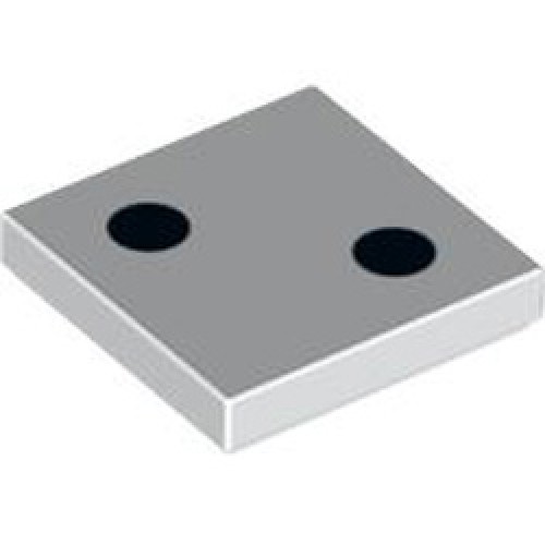 Flat Tile 2x2 Number 142 White