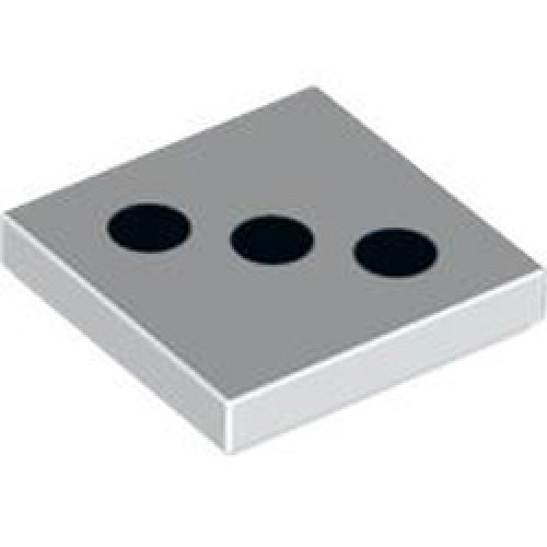 Flat Tile 2x2 Number 143 White