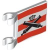 Flag with 2 Holders Number 1 White