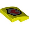 Plate with Bow 2x2x2/3 Number 54 Vibrant Yellow