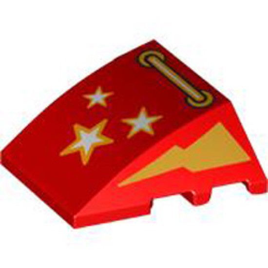 Brick 4x3 with Bow Angle Number 12 Bright Red