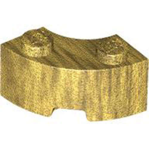 Brick 2x2 with Inside and Outside Bow Warm Gold