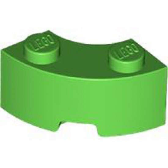 Brick 2x2 with Inside and Outside Bow Bright Green
