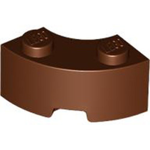 Brick 2x2 with Inside and Outside Bow Reddish Brown