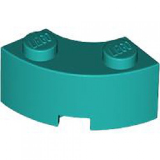 Brick 2x2 with Inside and Outside Bow Bright Bluish Green
