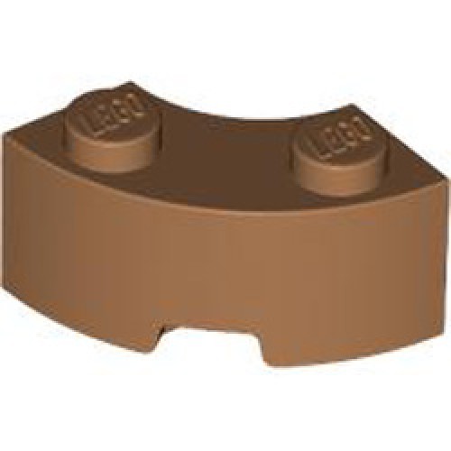 Brick 2x2 with Inside and Outside Bow Medium Nougat