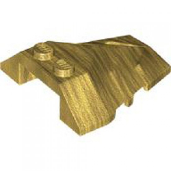 Roof Tile 4x4 with Angle Number 4 Warm Gold