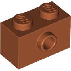 Brick 1x2 with 1 Knob Dark Orange