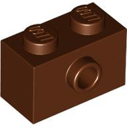 Brick 1x2 with 1 Knob Reddish Brown
