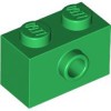 Brick 1x2 with 1 Knob Dark Green