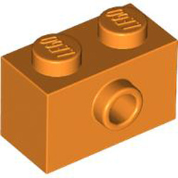 Brick 1x2 with 1 Knob Bright Orange