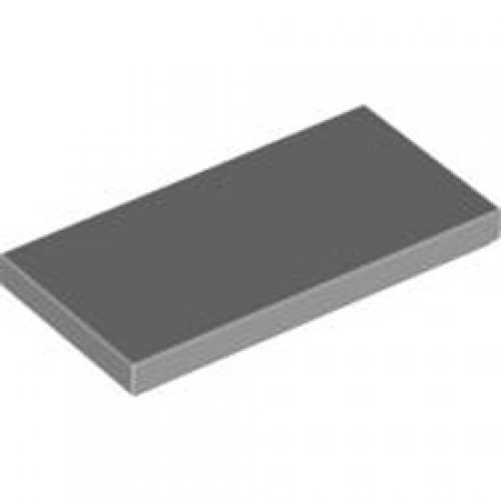 Flat Tile 2x4 Medium Stone Grey