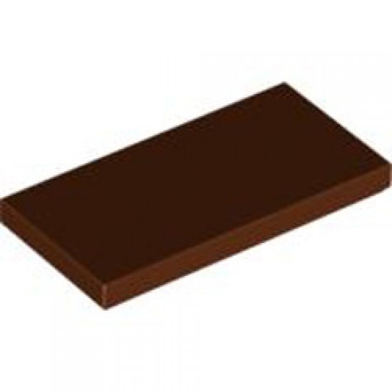 Flat Tile 2x4 Reddish Brown