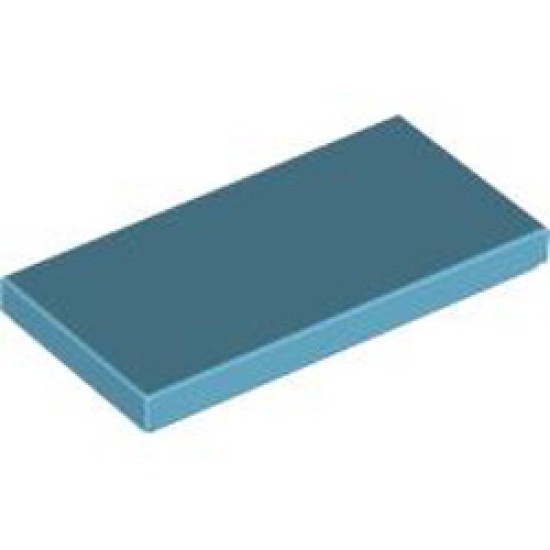 Flat Tile 2x4 Medium Azur