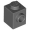 Brick 1x1 with 1 Knob Dark Stone Grey
