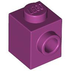 Brick 1x1 with 1 Knob Bright Reddish Violet